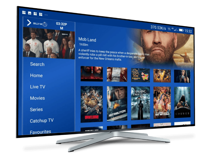 IPTV UK service on smart TV IPTV 4K channel preview IPTV subscription plans Stream IPTV free trial